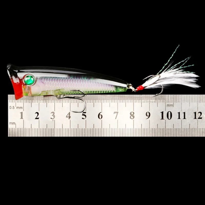 Lua-anzuelo de plumas láser para pesca, cebo falso de plástico de imitación, 10,5g - imagen 2