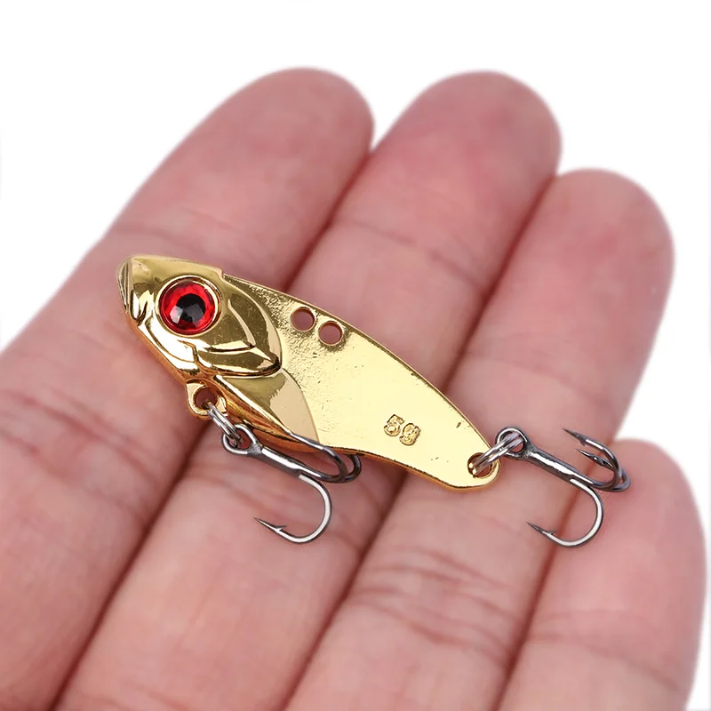 Señuelo de pesca con cuchara VIB, 3,5-7g, cebo de pesca giratorio de Metal, Crankbait, lubina, cebos duros artificiales, aparejos de pesca VIB de cigarra - imagen 5