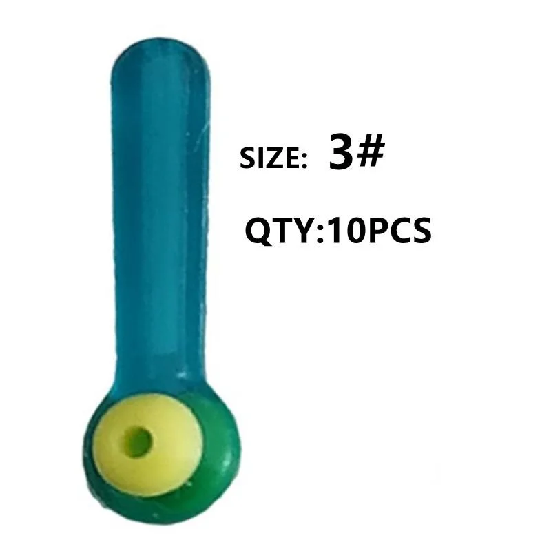10/20 piezas flotadores de pesca de silicona fuerte, bloque de asiento, rotación, deriva, Anti-enrollos, carpa de mar suave, mosca, adaptador de Spinner, cebo - imagen 4
