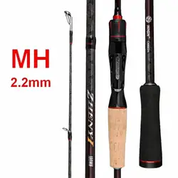 Caña giratoria de carbono MH con punta 2,2 mm ZZ170 señuelo