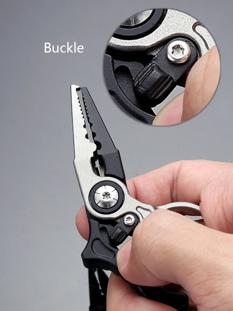 ‌ Mini alicates de pesca con mosca, herramienta de señuelo de aleación de aluminio, alicates de pesca de corriente multifuncionales compactos - imagen 5