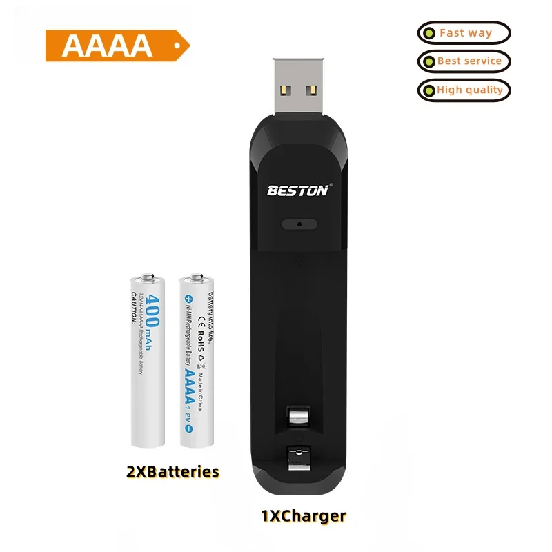 Stylus Batería Recargable AAAA Ni-MH 1,2V 400mAh con Cargador - imagen 5