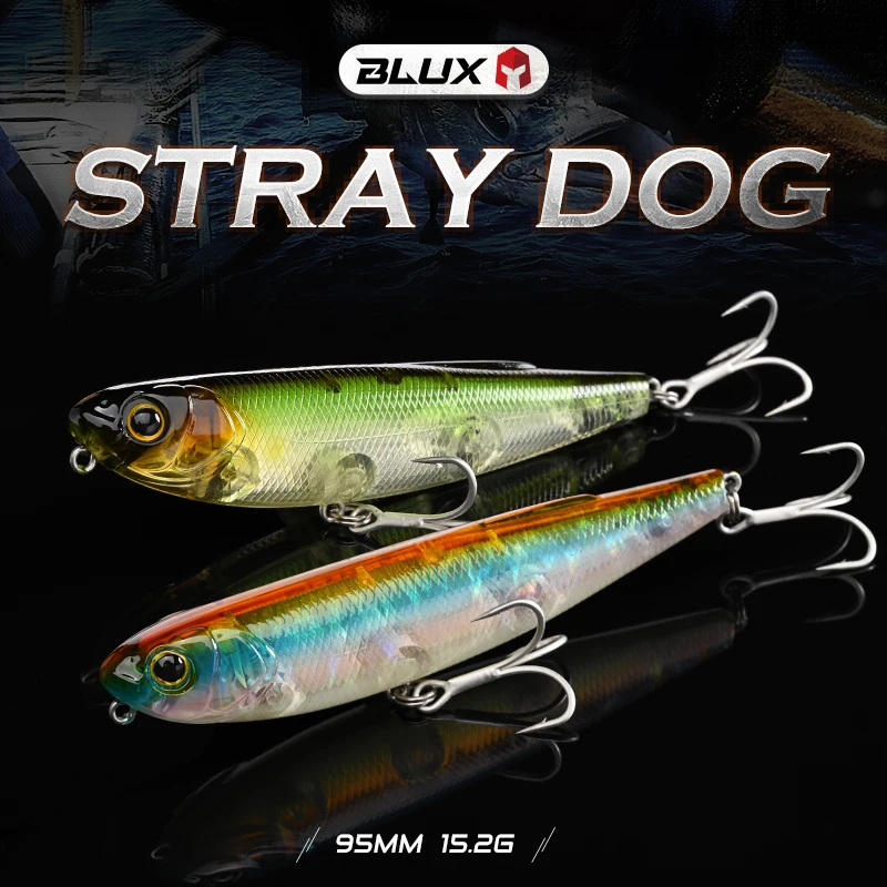 BLUX STRAY DOG 95 Topwater lápiz 95MM 15,2g superficie Walker señuelo de pesca caminar el perro Artificial agua salada lubina cebo duro aparejos - imagen 2