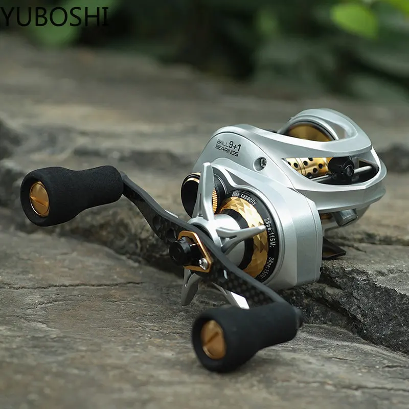 YUBOSHI-carrete de carbono ligero para Baitcasting, accesorio de repuesto de 9 + 1bb, doble balancín, para pesca, TDC3000-Series - imagen 4