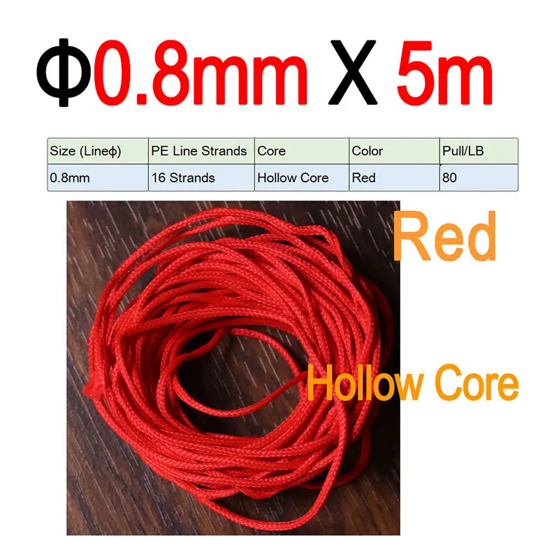 0.8mm X 5m Red