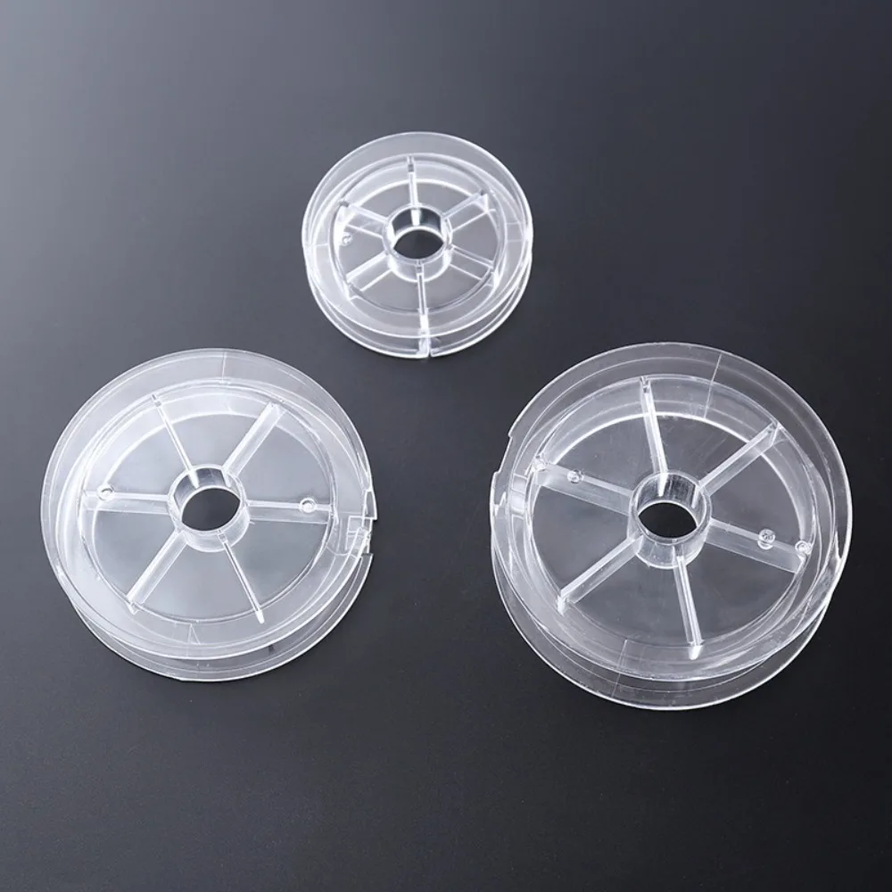 Nuevo Bobinas de hilo de plástico transparente, carretes de hilo planos de 10 Uds., venta al por mayor, bobina de alambre, carretes vacíos para coser - imagen 2