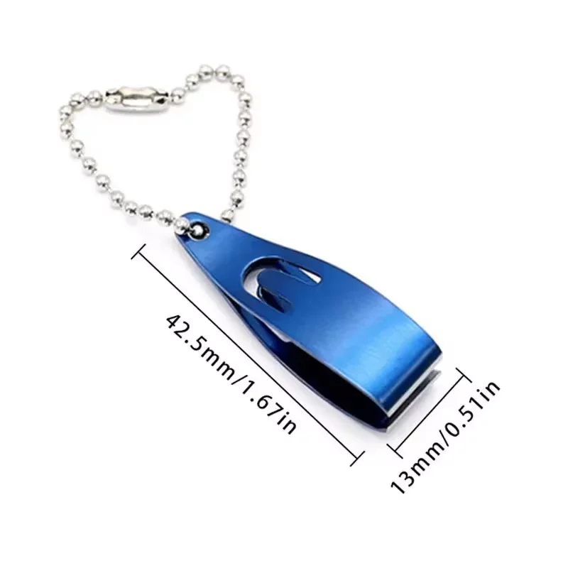 Mini cortador de hilo de pescar azul/verde - Tamaño de bolsillo de acero inoxidable - imagen 3