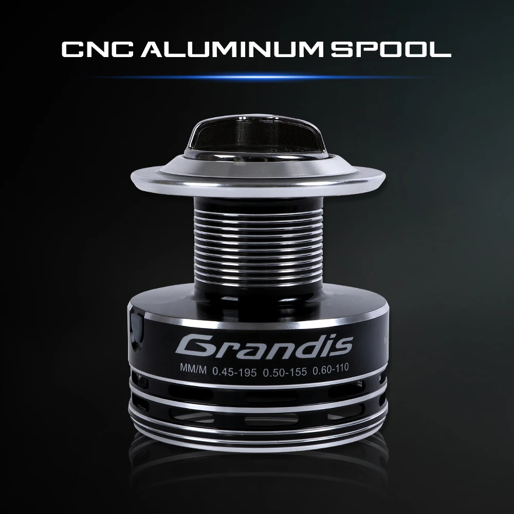 Carrete de Pesca Giratorio MIFINE GRANDIS, 5.1:1 6+1BB, Sistema de Doble Freno, Fuerza de Frenado, Sistema de Arrastre Potente, Accesorios de Pesca de Carpa - imagen 4