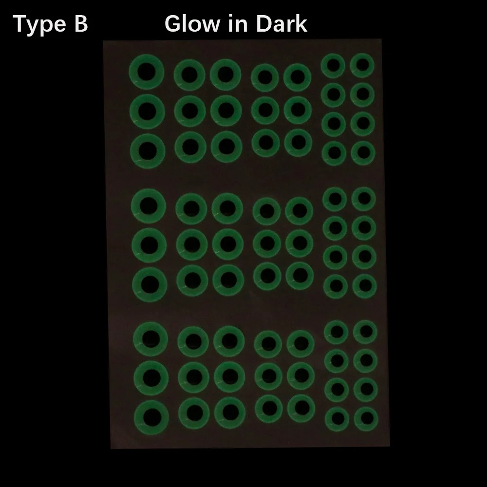 Wifreo-Ojos de pez 3D luminosos, señuelo que brilla en la oscuridad, para moscas Streamer, Material para hacer cebo, plantilla de agua salada, 69/183 piezas - imagen 4
