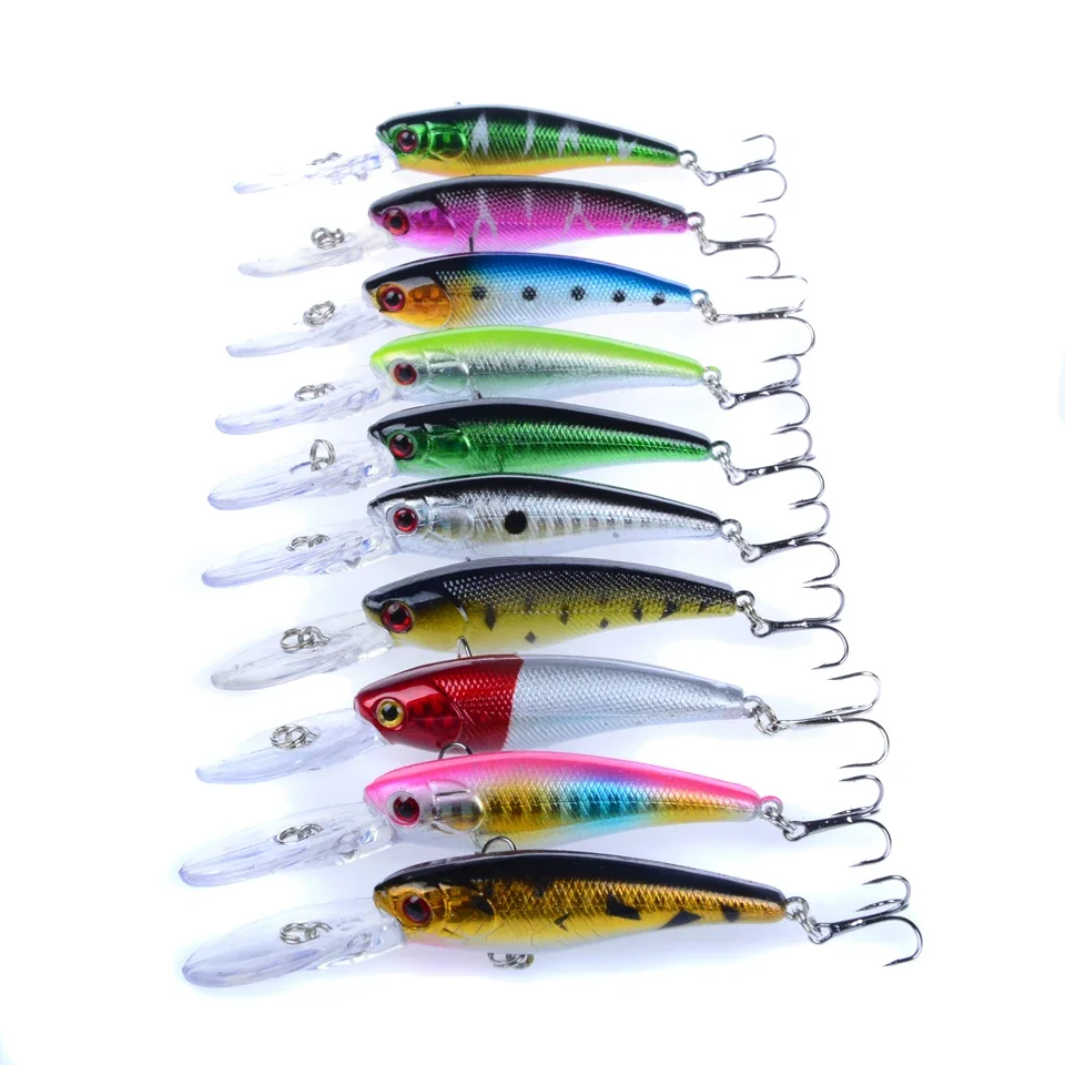 LEOSPORT-señuelo duro de pesca, anzuelo para pececillos, 11cm/10,5g, 9cm/8,5g, 7cm/7g, 3 unidades por lote - imagen 4