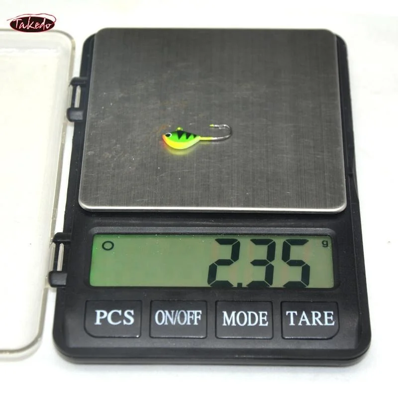 TAKEDO 4 unids/bolsa SP03 25MM 2,3G cabeza de anzuelo de pesca en hielo señuelo de pesca en hielo pesca de invierno para carpa lubina - imagen 4