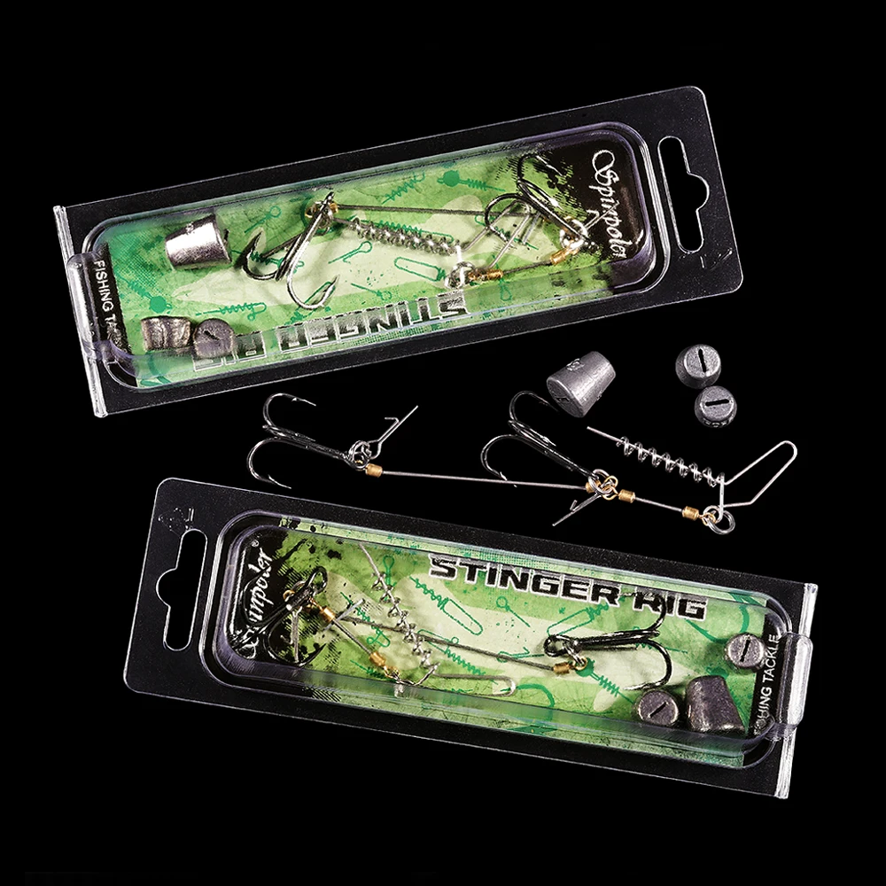 Spinpoler The Pike Stinger Rig tornillo multide profundidad con peso de plomo en espiral 3 ganchos triples fuertes para cortinas Softbait - imagen 5