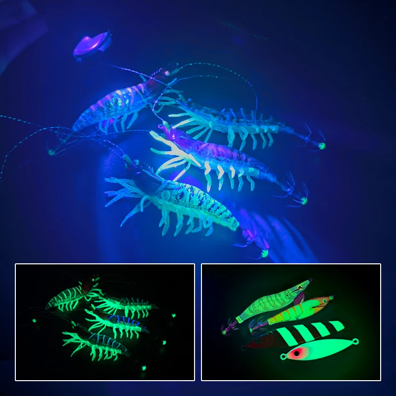 Nueva Mini linterna UV púrpura, señuelo de pesca de 395nm, anzuelo de calamar, suplemento de luz fluorescente, lámpara de detección, equipo de pesca - imagen 4