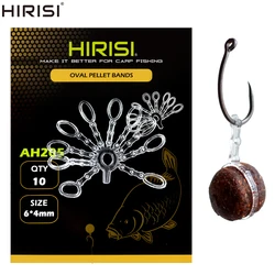 Hirisi 10 Uds accesorios de pesca de carpa cebos bandas de pellets Boilie elástico para carpa aparejos de pesca gruesos AH206