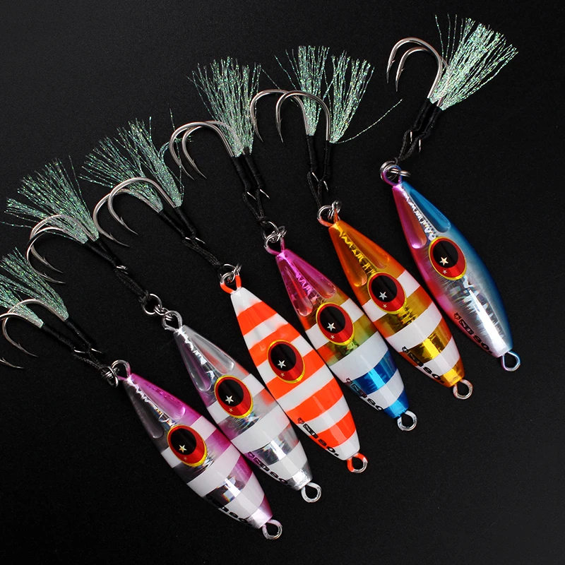 Señuelo Jigging Metal Lento Plantilla Luminosa para Agua Salada - imagen 2