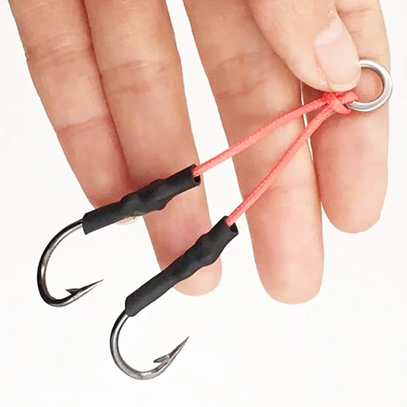 Anzuelos dobles anticorrosión para jigging en agua salada - imagen 2