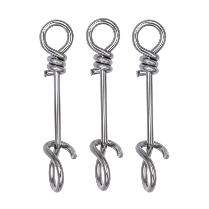 500 Uds resorte a presión Clip de bloqueo rápido abrazadera hebilla conector giratorio rápido barril rodante giratorios aparejos de Pesca accesorios Pesca