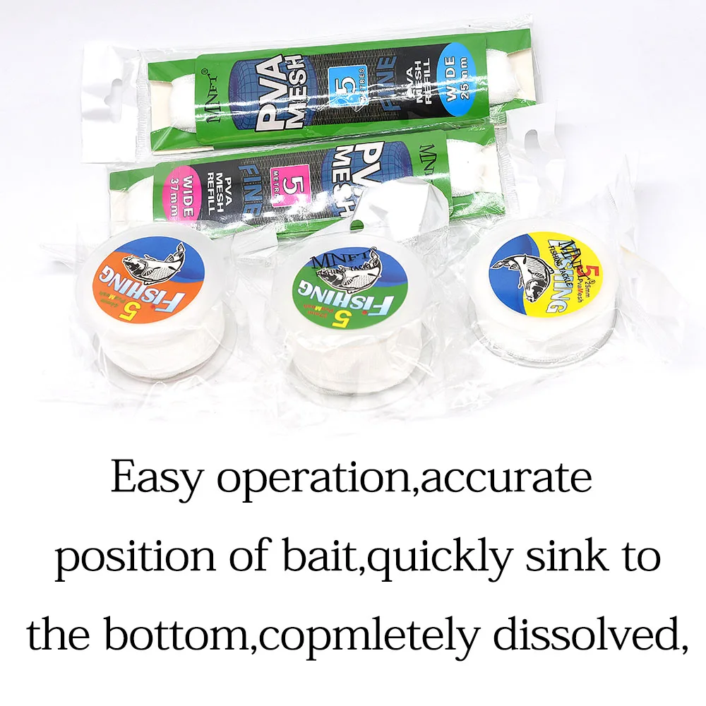 MNFT 1 Uds PVA malla pesca de carpa disolución rápida sin residuos sin olor 25 / 37 /44 MM - imagen 5