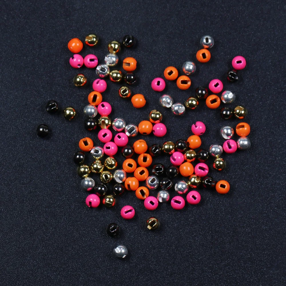 ICERIO-Cuentas de tungsteno ranuradas, abalorios de 100mm, 2,5mm, 2,8mm, 3,0mm, plantilla de Ninfa Scud, cabeza de gusano, Material de atado de moscas, 3,5 unidades