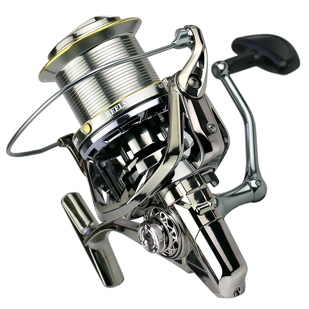 Carrete de Pesca de Metal sin huecos, rueda giratoria supergrande, serie 9000, 10000, 12000 - imagen 4