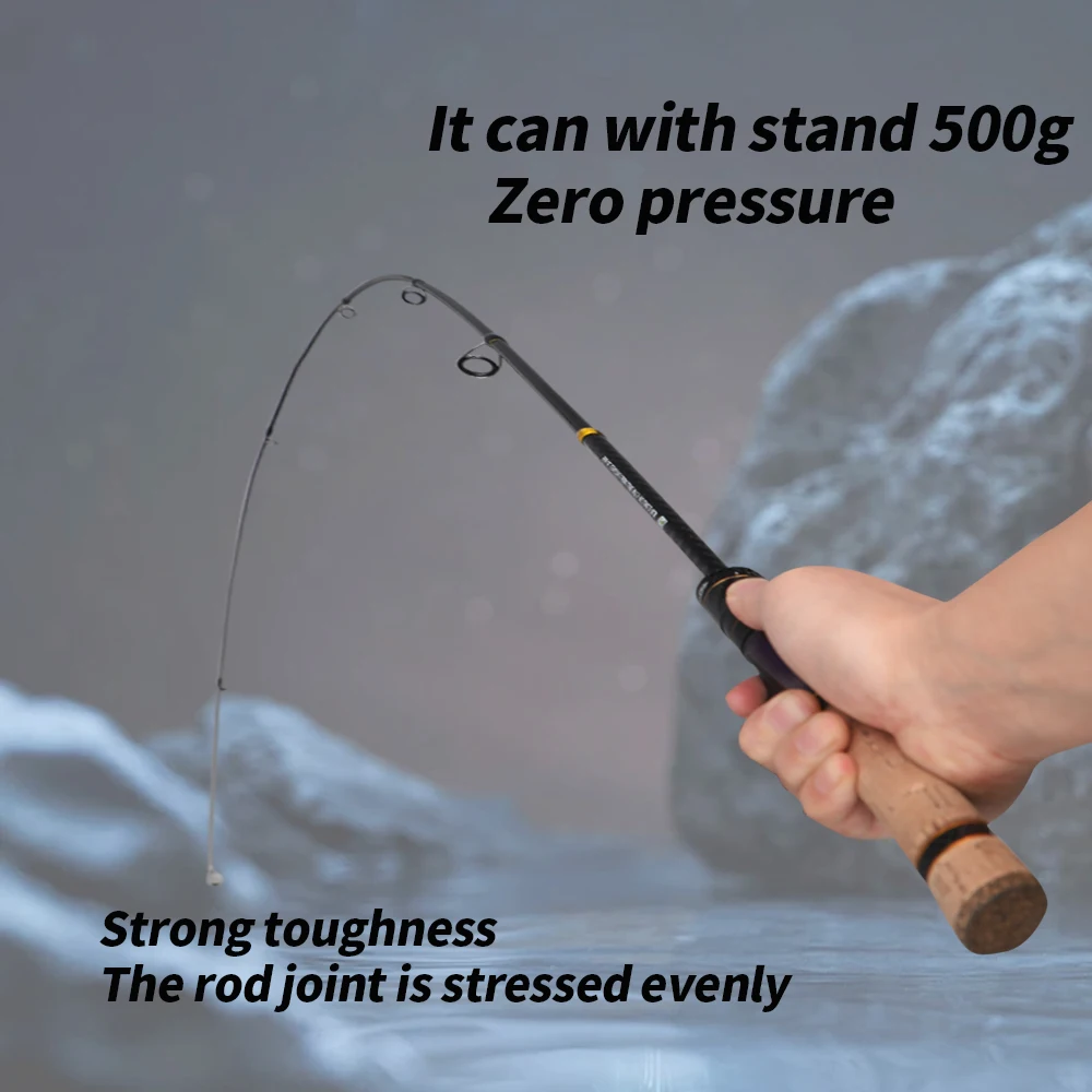ROLLFISH-caña de pescar telescópica UL, caña de pescar portátil de viaje, compacta y ligera para trucha, incluye línea de PE libre de 100M - imagen 5