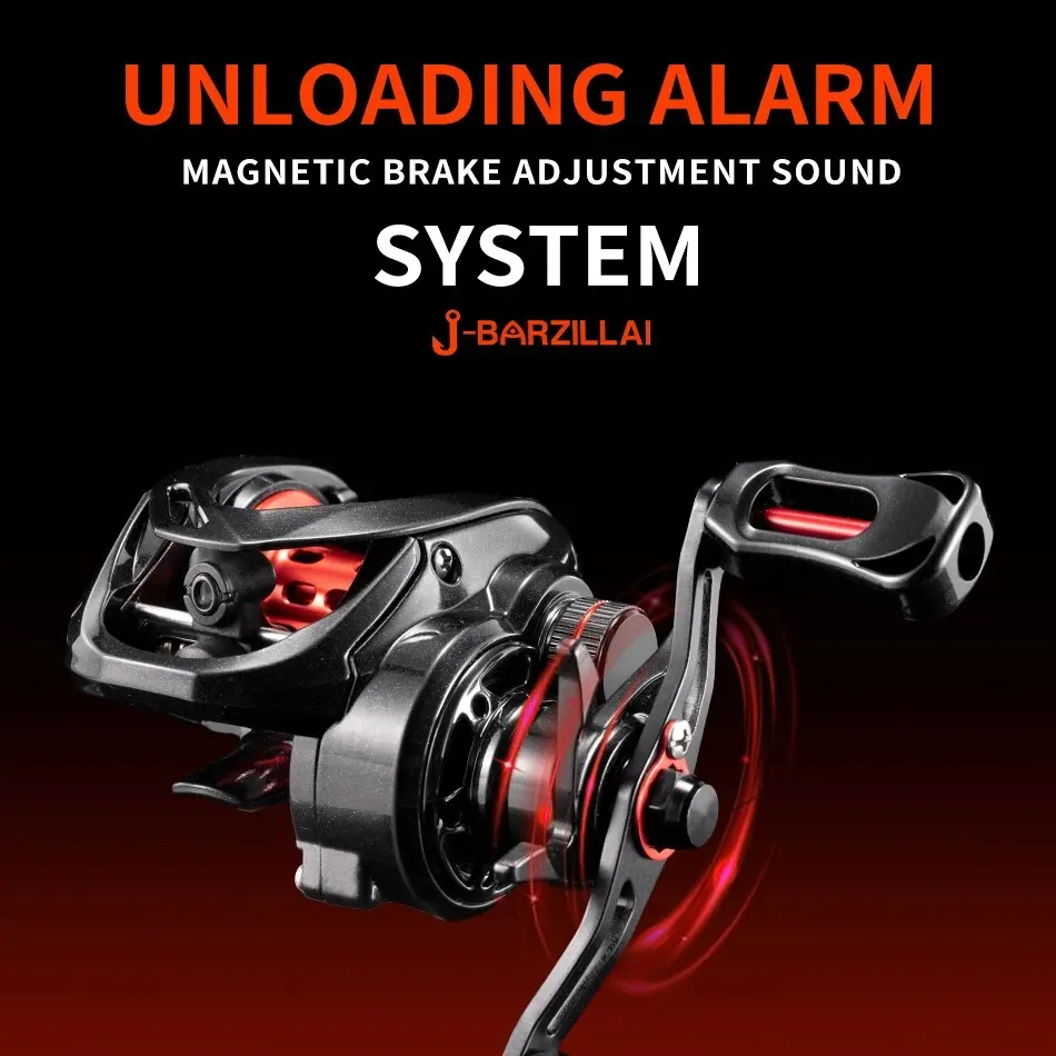 Carrete de Baitcasting J-BARZILLAI, carrete de pesca de agua dulce y salada, arrastre máximo de 8KG, ligero - imagen 5