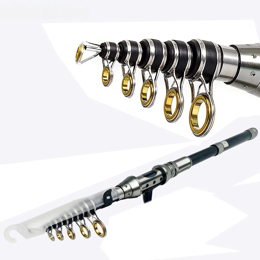 GHOTDA-caña de pescar telescópica de aleación de carbono ultracorta, de acción rápida, para carpa, Surf, giratoria, de bolsillo, 1,5 m, 1,8 m, 2,1 m, 2,4 m - imagen 4