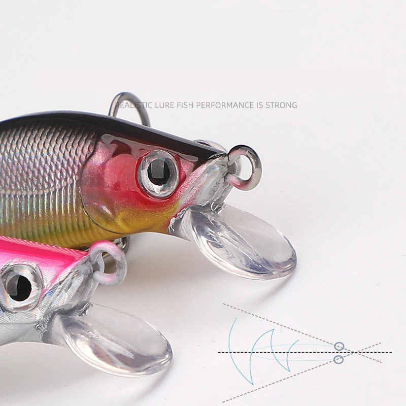 Testar-cebo de pececillo hundido, 55mm, 5g, Jerkbait de fundición larga, Wobblers, Mirco Minnow River Stream para lubina, trucha, Señuelos de Pesca - imagen 5
