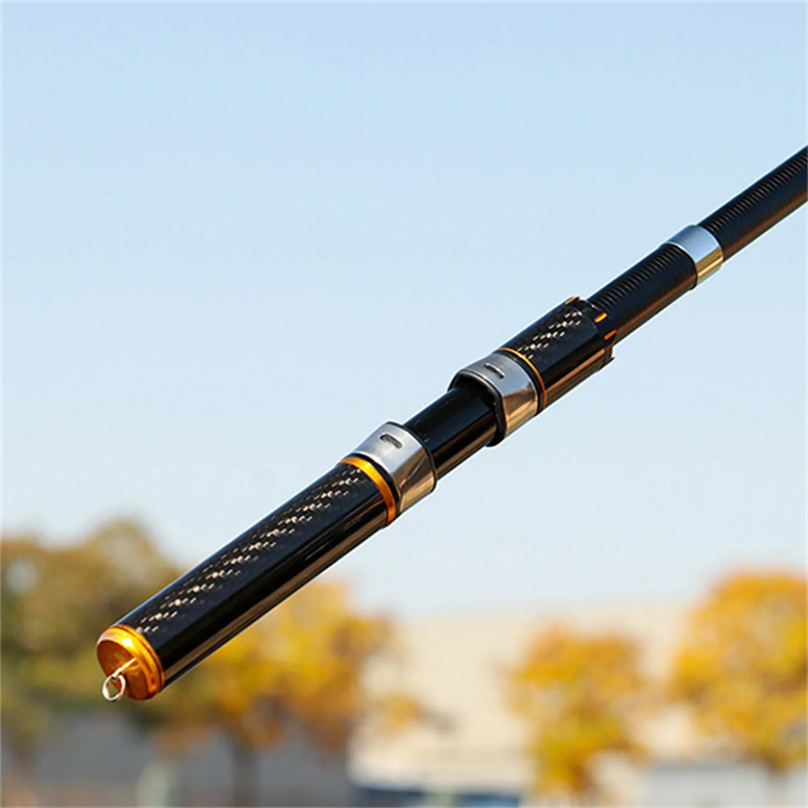 Caña de pescar telescópica portátil, caña de mano ultracorta para agua dulce y salada, accesorios de pesca de poste de mar de tiro lejano de 1,6/1,8 m - imagen 5