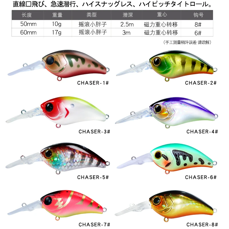 Cebos de pesca de trucha Minnow negra, cebo flotante duro, Wobbler, Crankbait, Jerkbait, señuelo de pesca de lubina Artificial, 10g, 17g - imagen 3