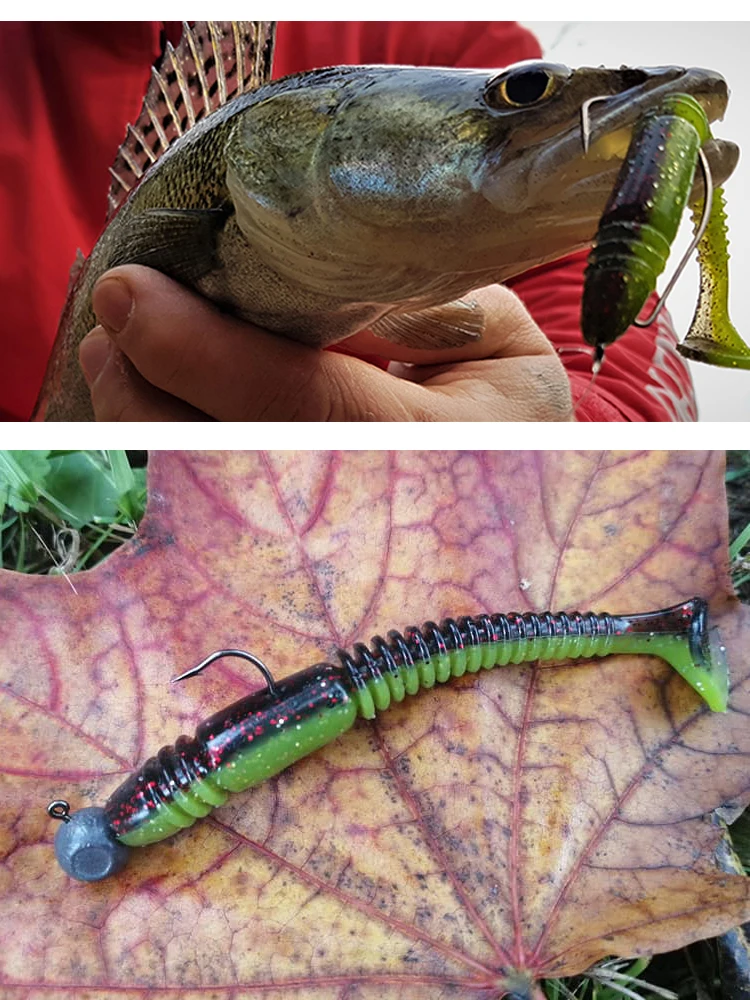 Cebo de pesca de alta calidad, gusano Vibro suave de 10cm para pesca de trucha y Lucio - imagen 2