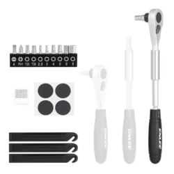 Juego de llaves de trinquete, palancas para neumáticos, piezas de parche, 72 dientes, trinquete direccional doble 5 °   Reparación de neumáticos de bicicleta con interruptor de un clic de rotación