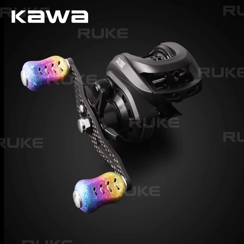 Kawa, 1 unidad, perilla de mango de carrete de pesca, perilla de aleación de titanio, traje de carrete S/D, longitud 36mm, 6 g/unidad, incluye 2 uds., accesorios de rodamiento, pesca DIY - imagen 5