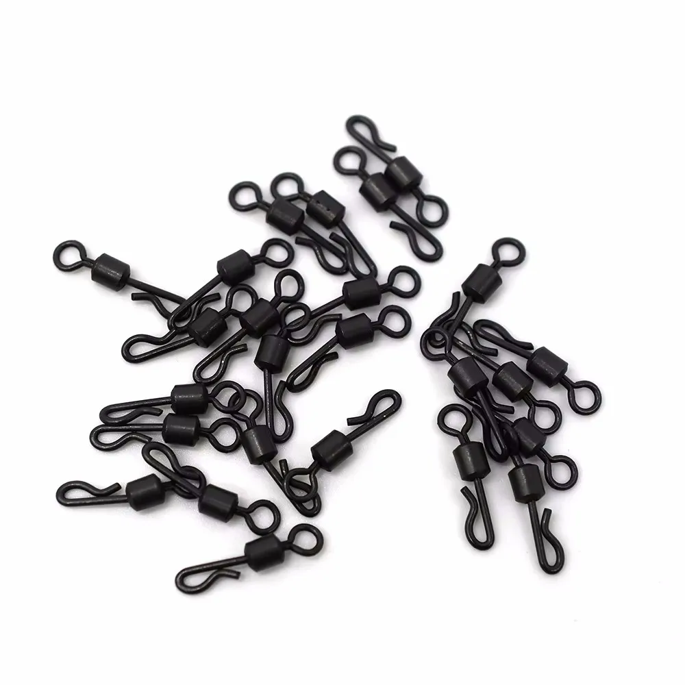 MNFT 25/50/100Pc 4 #   Conector de pesca giratorio de rodamiento, Terminal de pesca de carpa giratorio de cambio rápido en forma de Q, accesorios de aparejos - imagen 4
