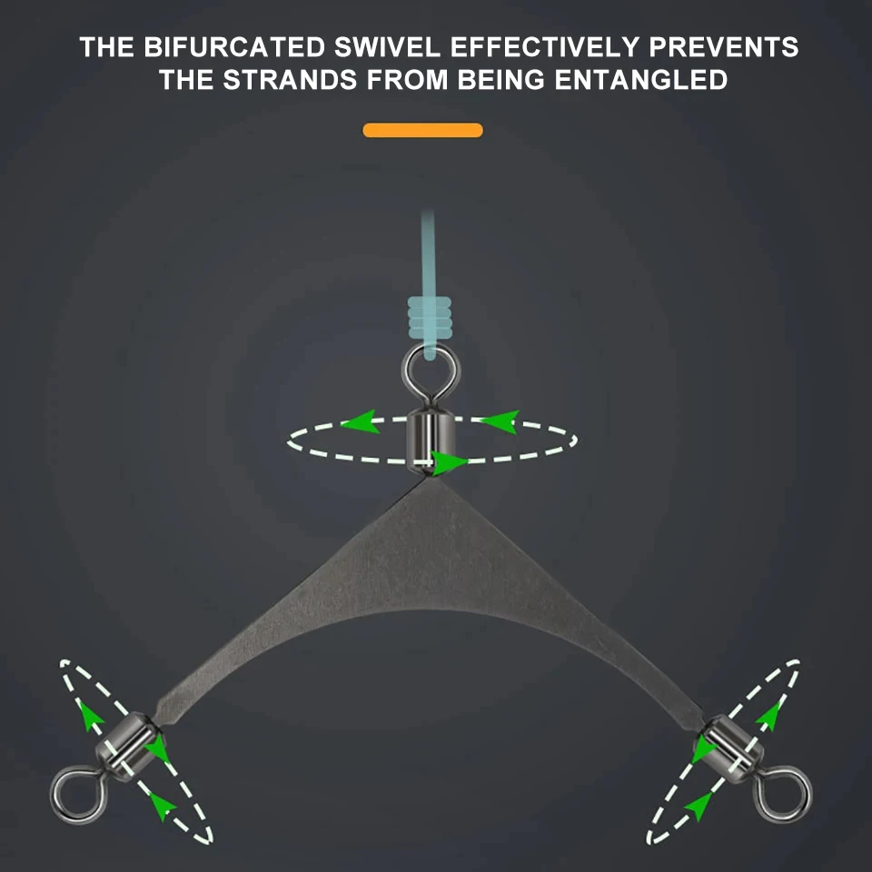 WALK FISH-rodamiento de bolas giratorio de enclavamiento, anillos sólidos, Conector de pesca, dispositivo de anzuelos de pesca, barco oceánico, 10 unids/lote - imagen 4