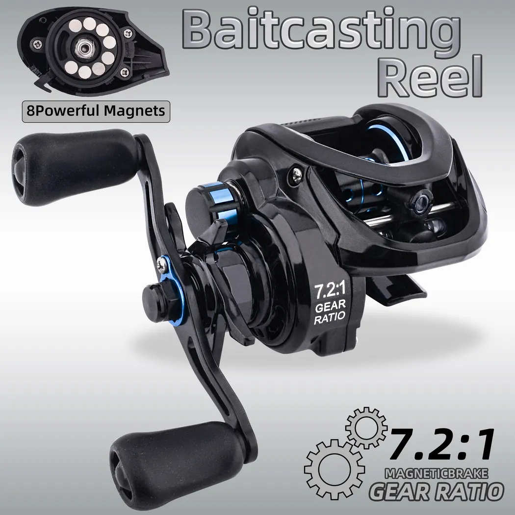 Carrete Baitcasting Ligero de Aluminio 8 kg Arrastre – 7.2:1 5+1BB - imagen 3