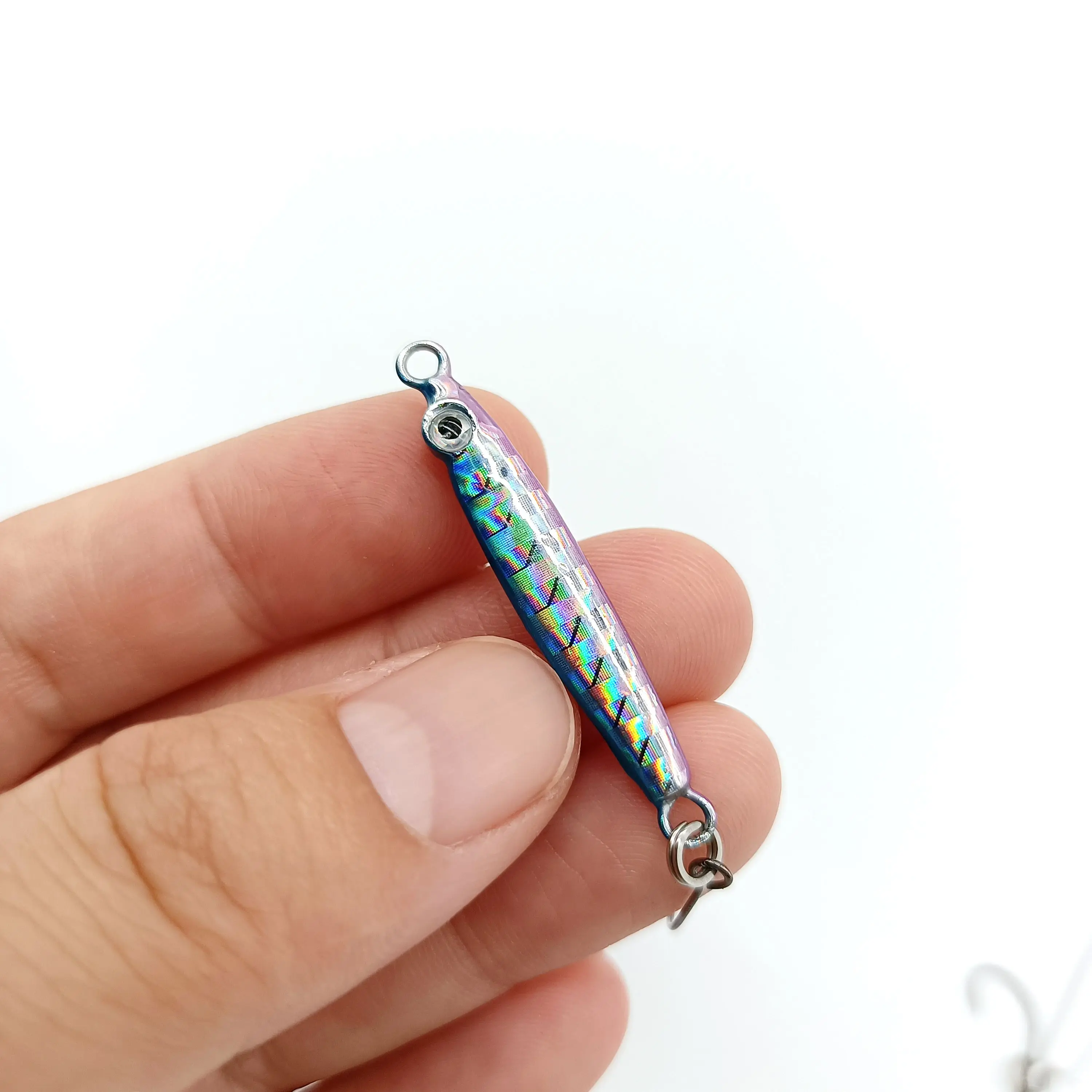 DUODUOYU-Mini señuelo de pesca con plantilla de Metal, 5 uds., 3g/5g, cebo Artificial Isca con un solo gancho, accesorios de pesca para peces pequeños - imagen 4