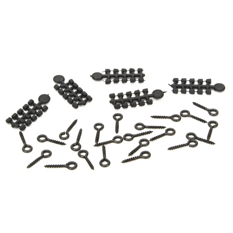 Gancho de pesca con cuentas de goma de 50 piezas, topes + 20 piezas, tornillo de Boilie, aparejos Chod para carpa, accesorios de pesca de carpa - imagen 5