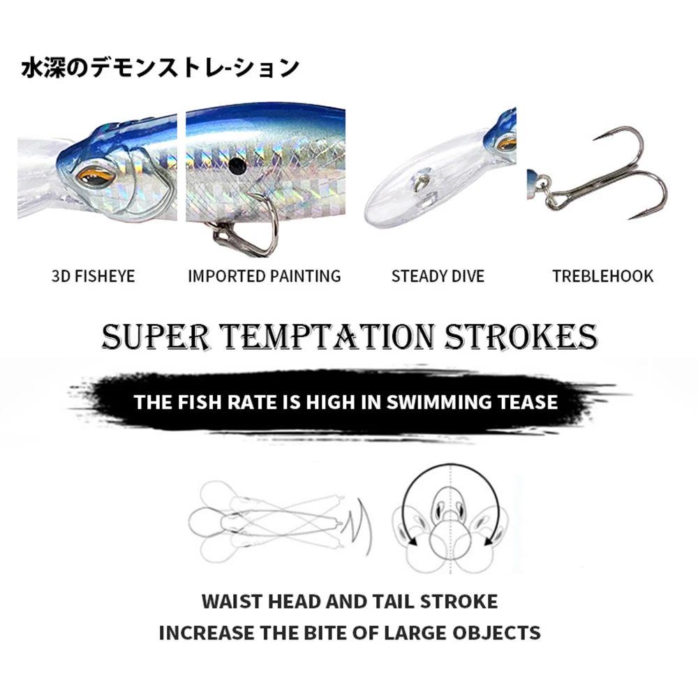 ALASICKA 8,5 cm 17,5g pececillo flotante señuelo de Pesca japonés Isca Artificial para Lucio trucha lubina Swimbait Wobbler cebo duro Pesca - imagen 3