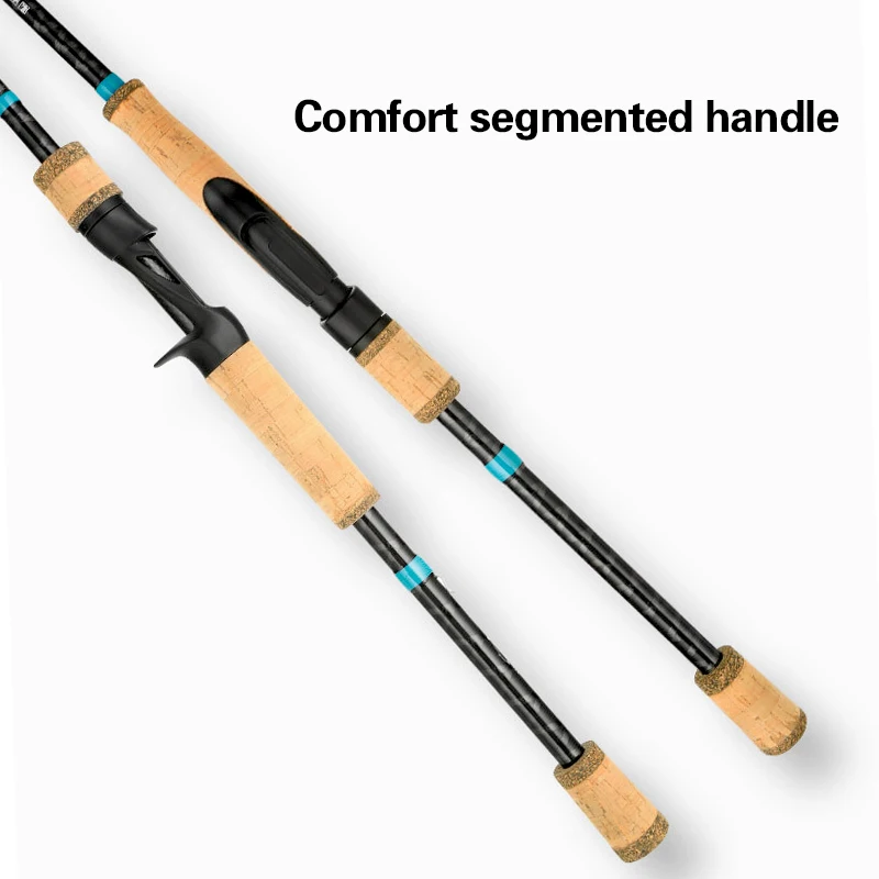 Caña de pescar mandarín de carbono de 1,95/2,08 m, punta hueca ML, caña de lubina cónica grande, caña de trucha giratoria súper ligera, peso del señuelo 3,5-18g - imagen 5