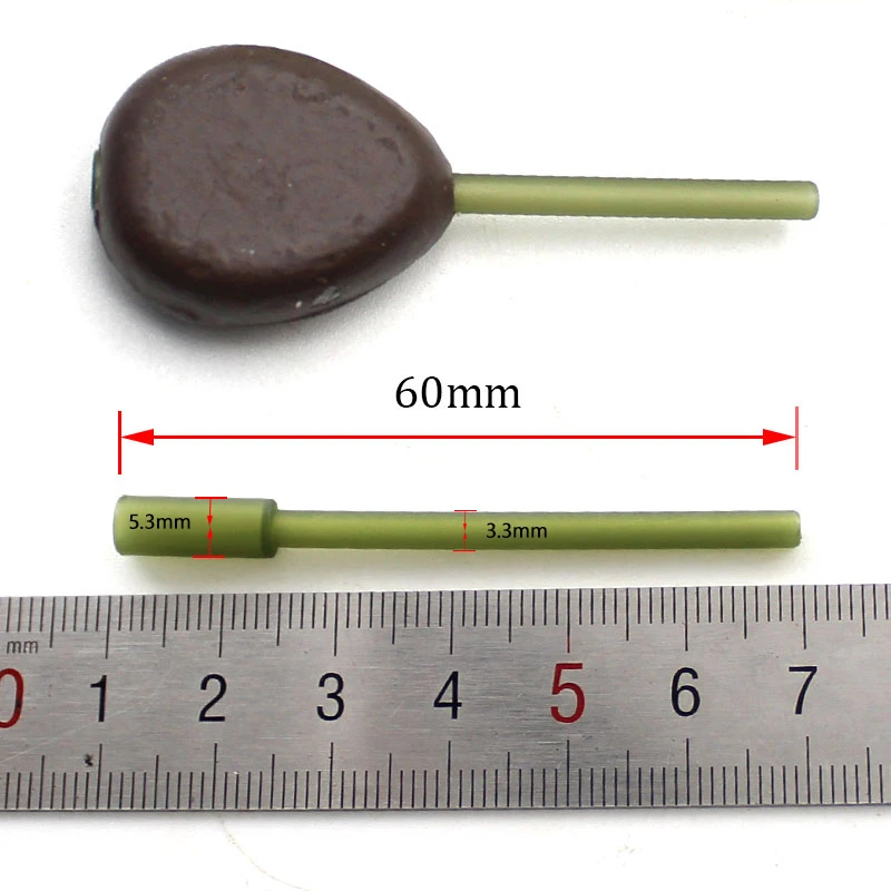 Accesorios de pesca de carpa, herramientas de plástico duro, inserto de plomo en línea, helicóptero Chod Hari Rig para aparejos de extremo de tubo de pesca de carpa, 15 Uds. - imagen 3