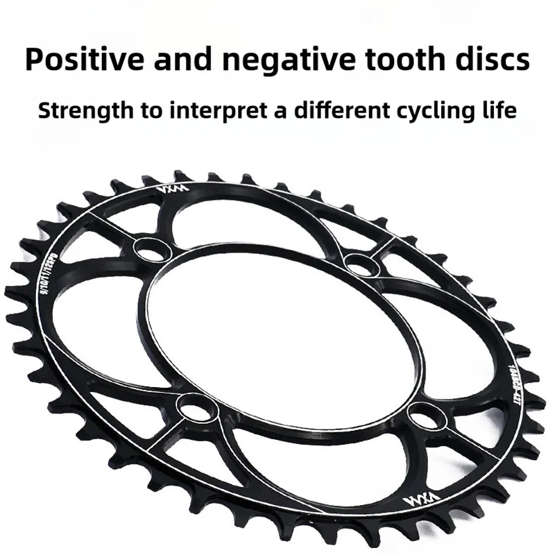 Rueda dentada para bicicleta, disco de dientes positivo y negativo, disco único para bicicleta de montaña, 104BCD, 40 T, 42 T, 44 T, 46 T, 48 T, 50 T, 52T - imagen 3