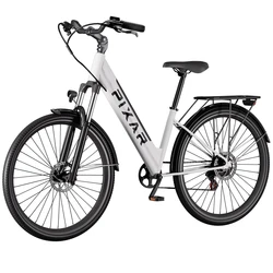 Bicicleta eléctrica Pixar Cruiser 25 Km/h pico 600W 36V12.8Ah batería 120km alcance 27,5 "neumático suspensión de horquilla delantera Ebike para adultos