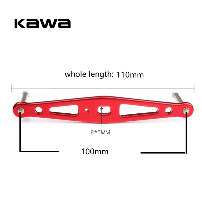 Kawa-mango de carrete de pesca de aleación de aluminio, mango recto, tipo de orificio, tamaño de 8x5mm, longitud de 110mm, accesorio para manualidades - imagen 3