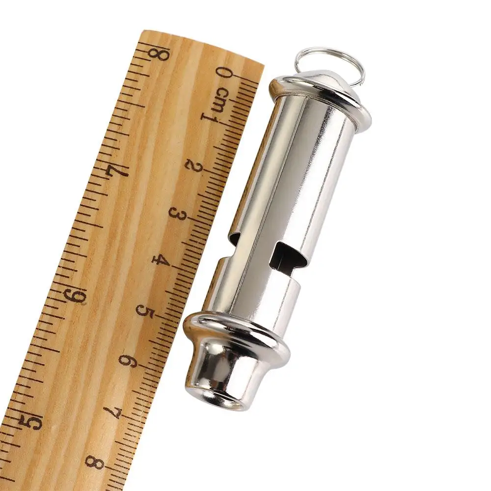 Silbato de supervivencia con cordón, silbato de Metal para seguridad de tráfico policial, silbato de advertencia portátil - imagen 2