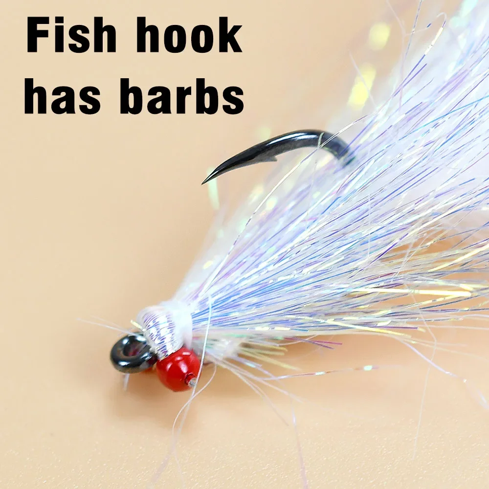 MNFT Juego de 5 piezas 9 #   Crazy Charlie Dubbing Ninfas Moscas con anzuelos de púas Señuelos de pesca de trucha cebo para pesca con mosca - imagen 4