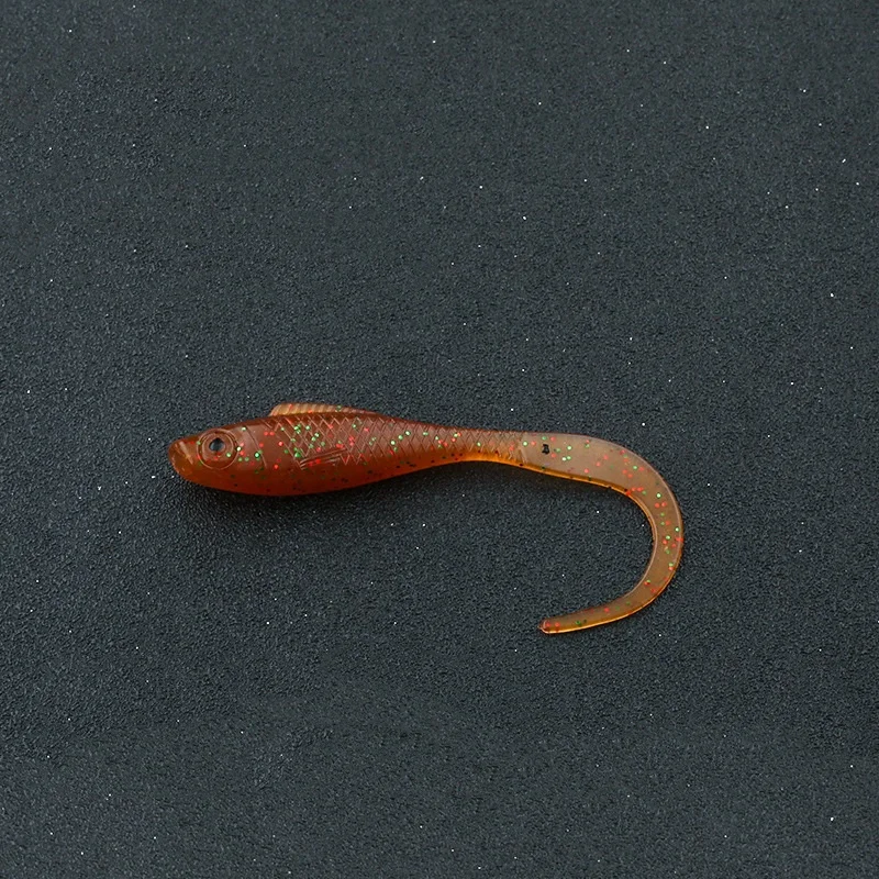Señuelo de pesca con cola de hoz en color verde