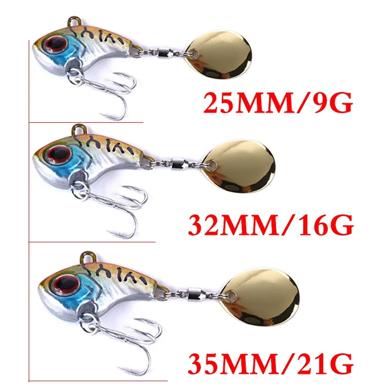 Plantilla giratoria de Metal fundido, señuelo de pesca VIB, 9/16/20g, Wobblers de vibración de cigarra, cebo Artificial para aparejos de Lucio, lubina, 1 ud. - imagen 2