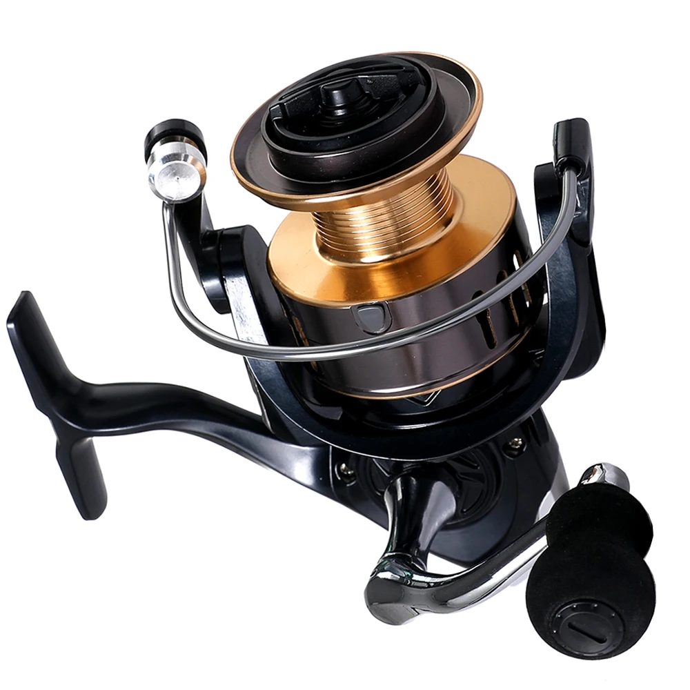 Carrete de pesca Serie 2000 ~ 7000, relación de transmisión 5,2: 1, arrastre máximo de 8KG, carrete de Metal CNC, carrete giratorio para agua dulce y salada, herramientas de pesca - imagen 4