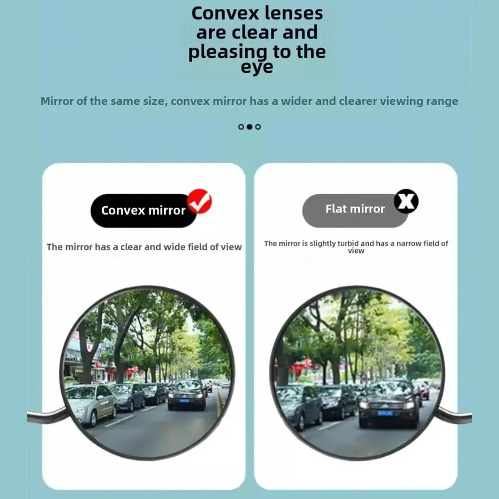 Espejo retrovisor para bicicleta eléctrica, rosca de 8mm, rotación de 360 grados, espejo reflectante convexo para Yadei Lovemai - imagen 2